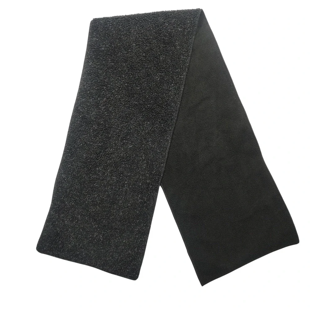 Britches Great Outdoors Scarf Unisex OS Fleece Dual Texture Black Solid USA Made